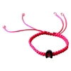 Pulseira EL Macramê Rosa/Ouro Velho PL19.1