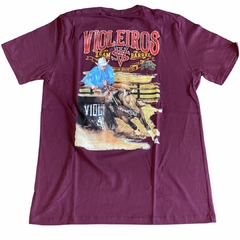 Camiseta Masculina Violeiros Team Barrel Vinho 10007