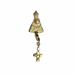 Broche Nossa Senhora Aparecida Branca Terço Strass BR89 - comprar online