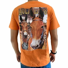 Camiseta Masculina Super Bulls Muladeiros Laranja SB55