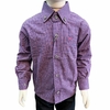 Camisa Infantil Laço Forte ML Xadrez Menor Lilas/Marinho 171013.23