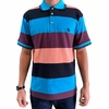 Polo Masculina Terra De Peão Listras Largas Marsala Azul Preto 50006.051.16