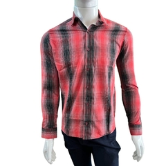 Camisa Masculina By For Men ML Xadrez Vermelho/Preto/Cinza 2860.05