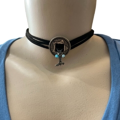 Choker EL Estrela E Bota Preto/Chumbo CH110.1