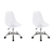 Conjunto 2 Cadeiras Eames Pc Transparente Office Cromada