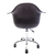 Cadeira Eames Com Braço Preto Office Cromada - La Mobilia