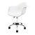 Cadeira Eames Com Braço Branca Office Cromada