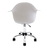 Cadeira Eames Com Braço Branca Office Cromada - La Mobilia