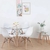 Conjunto Mesa de Vidro 90cm com 4 Cadeiras Eames Branca - comprar online