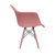 Conjunto 2 Cadeiras Eames Com Braço Opala Rosa Pés Em Polipropileno - La Mobilia