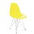 Cadeira Eames Pp Amarela Eiffel Cromada