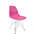 Conjunto 3 Cadeiras Eames Pp Rosa Chiclete Eiffel Cromada - comprar online