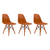 Conjunto 3 Cadeiras Eames Pp Terracota Pés Em Polipropileno