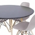 Conjunto Mesa Eames Preta 110cm E 4 Cadeiras Eames Pp Fendi na internet