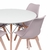 Conjunto Mesa Eames Branca 110cm E 4 Cadeiras Saarinen Pp Nude - comprar online