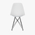 Cadeira Eames Pp Branco Eiffel Base Preta - La Mobilia