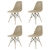 Conjunto 4 Cadeiras Eames Pp Nude Pés Em Polipropileno