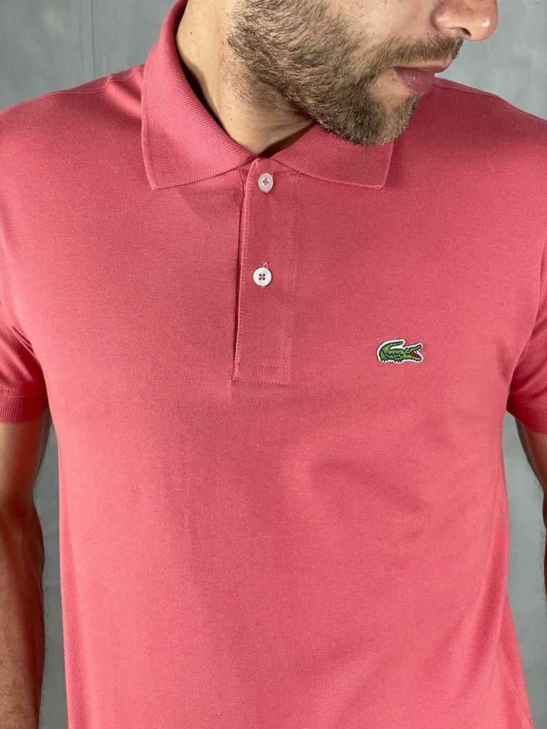 Camisa Gola Polo Lacoste Rosa