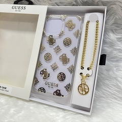 GUESS-GOLD PEONY ip 14 pro max