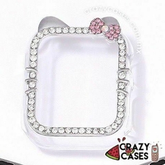 Case cristales silver hello kitty 41mm