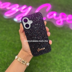 Case Guess glitter black ip 16