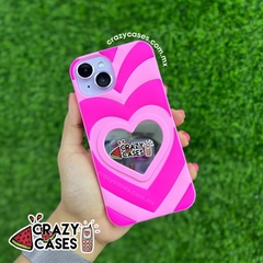 Barbie heart dark pink-ip 13pro/14pro /15 pro - Crazy Cases