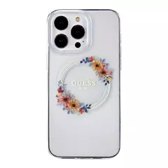 Case guess MagSafe flowers transparente ip 15 pro - Crazy Cases