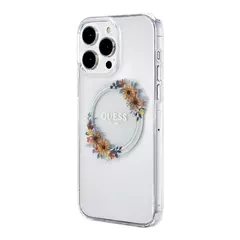 Case guess MagSafe flowers transparente ip 15 - comprar en línea