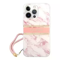 Case guess marble stripe rosa ip 14 Pro Max