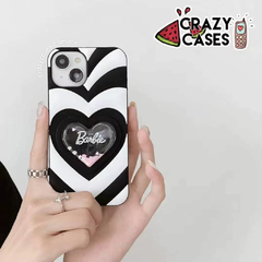 Barbie heart black ip 6/7/8 PLUS - Crazy Cases