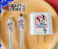 protector cubo y cable minnie pink