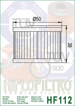 FILTRO DE AIRE HF112 - HIFLOFILTRO - comprar online