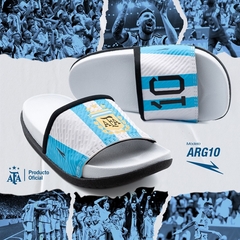 Imagen de Ojotas Messi 10 Chancletas Chinelas Bagunza Producto Oficial AFA - Seleccion Argentina - Camiseta