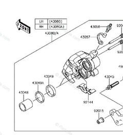 ANILLO DE PISTON DE FRENO KAWASAKI ORIGINAL 43049-1060 - comprar online