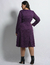 Vestido Curto em Malha Tricô Liso Roxo 141952 Donna Charme - Via Karol I Moda Evangélica I Frete Grátis Estado de SP I Parcele até 10x