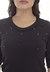 Blusa em Moletinho com Detalhe em Pérolas Preta 21451 Hapuk - comprar online