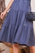 Vestido Chemise Azul Viscose Sarjada Evasê 301702 Fascinius - loja online