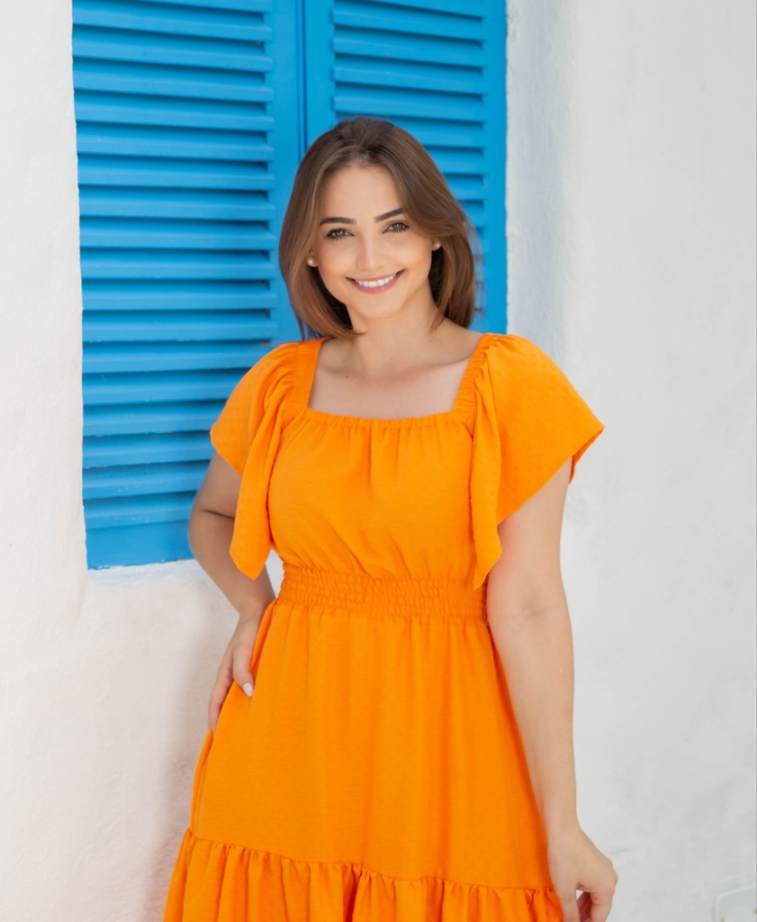 Vestido de crepe simples outlet