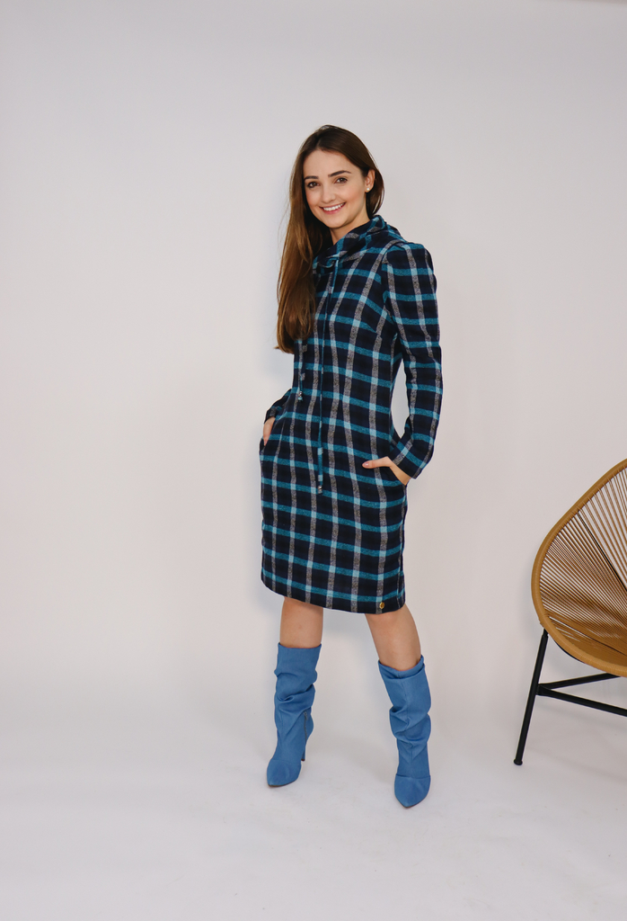 Vestido xadrez flanelado outlet
