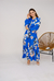 Vestido Longo Viscolinho Floral Azul 775 Valentina Sirrah na internet