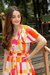 Vestido Viscolinho Colorido Laranja 832 Valentina Sirrah - comprar online
