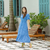 Vestido Linho Misto Azul Listrado 835 Valentina Sirrah - comprar online