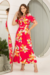Vestido em Viscose Floral Rosa 858 Valentina Sirrah - comprar online