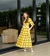 Vestido em Viscolinho Xadrez Amarelo Pequim 899 Valentina Sirrah - loja online