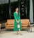 Vestido em Crepe Duna Estampado Verde Vicenza 886 Valentina Sirrah - loja online