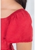 Vestido Jeans Collor Vermelho Vitória 61076 Hapuk - Via Karol I Moda Evangélica I Frete Grátis Estado de SP I Parcele até 10x