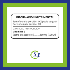 Vitamina E · 400 UI 30 cápsulas en internet