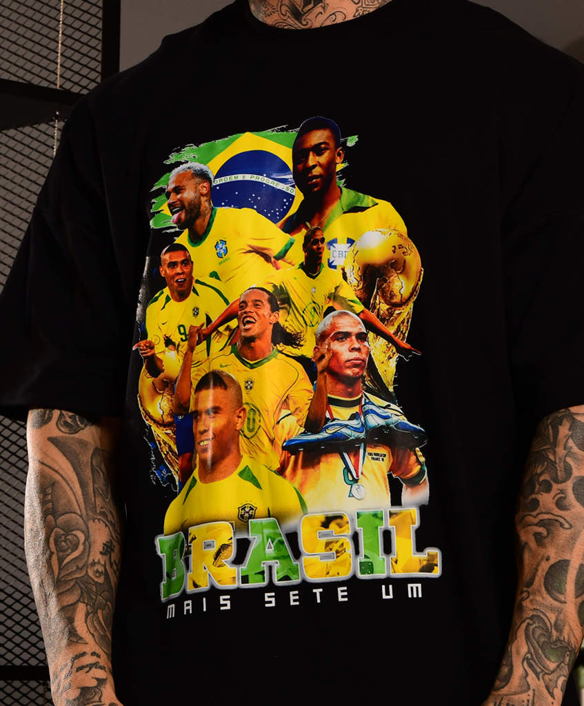 Camiseta Oversized Brasil Vintage - Comprar em Mais71