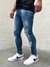 Calça Jeans Super Skinny Masculina Respingos Laranja JJ na internet