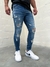 Calça Jeans Super Skinny Masculina Respingos Laranja JJ - comprar online